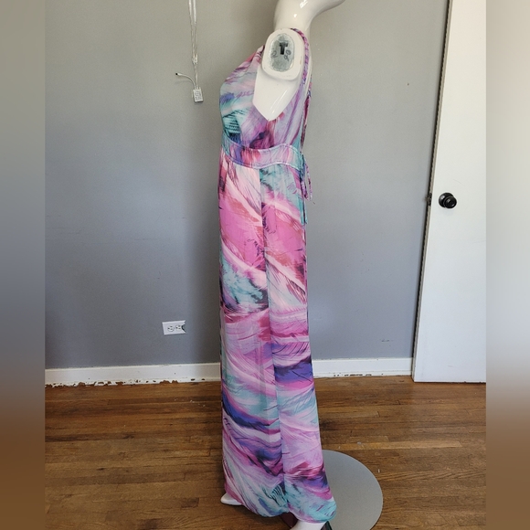 Charlie Jade Feather Print Maxi, VGUC, Size L - Picture 5 of 8